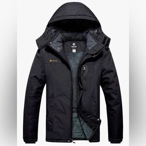 NWT GEMYSE Men’s Mountain Waterproof Ski Snow Jacket Winteter  XL Green - Grey